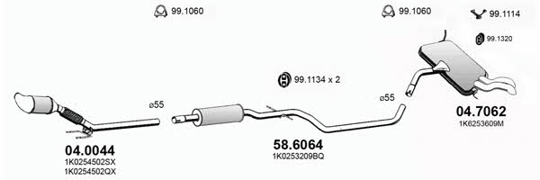 ART3167 Asso Exhaust system