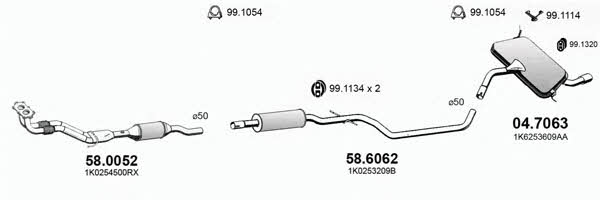  ART3169 Exhaust system ART3169