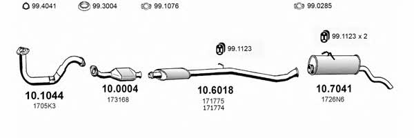 Asso ART3215 Exhaust system ART3215