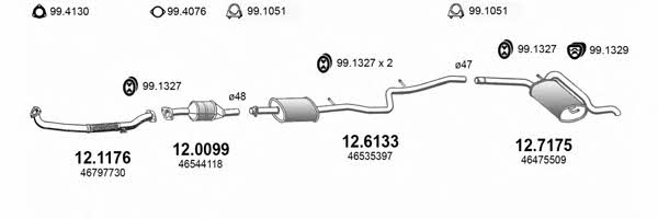  ART3334 Exhaust system ART3334