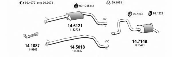 ART3345 Asso Exhaust system