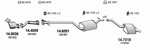 ART3393 Asso Exhaust system