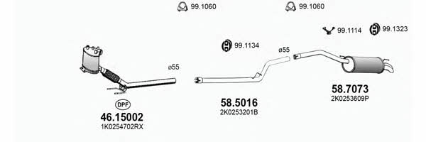 ART3768 Asso Exhaust system