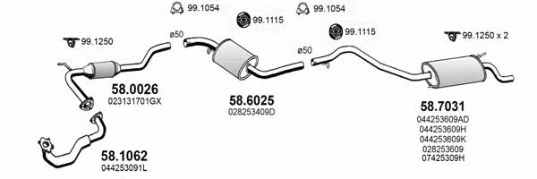 ART3821 Asso Exhaust system