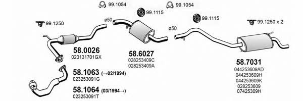 ART3838 Asso Exhaust system