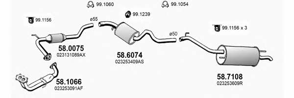 ART3847 Asso Exhaust system