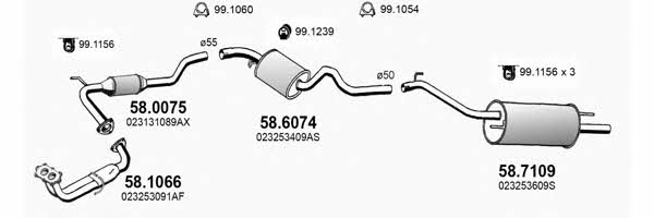 ART3848 Asso Exhaust system