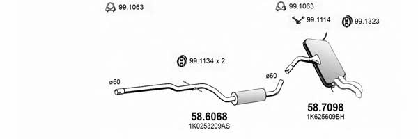 Asso ART3889 Exhaust system ART3889