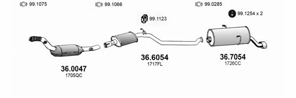  ART3898 Exhaust system ART3898