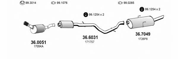 ART3917 Asso Exhaust system