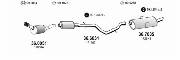 ART3918 Asso Exhaust system