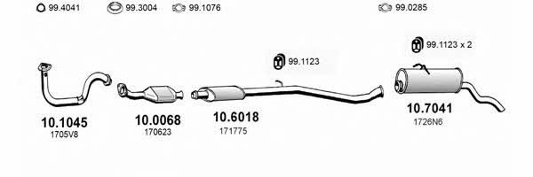  ART3961 Exhaust system ART3961