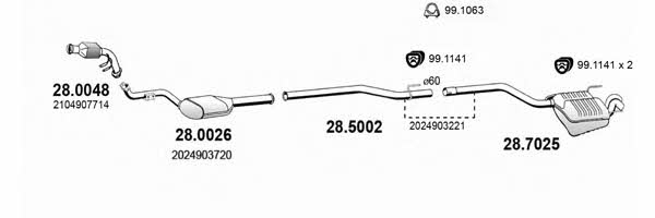 Asso ART4008 Exhaust system ART4008