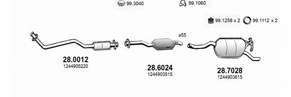 Asso ART4028 Exhaust system ART4028