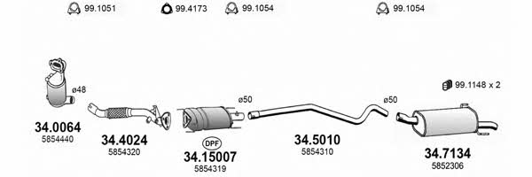 ART3516 Asso Exhaust system