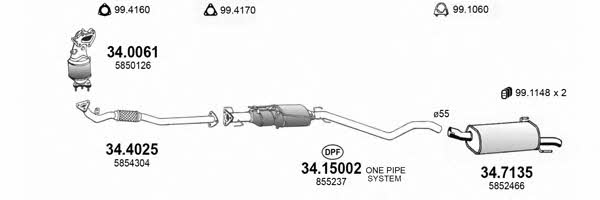  ART3533 Exhaust system ART3533