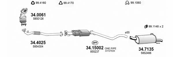 Asso ART3534 Exhaust system ART3534