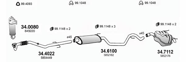 ART3550 Asso Exhaust system