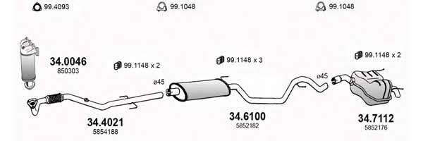 ART3551 Asso Exhaust system