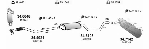 ART3552 Asso Exhaust system