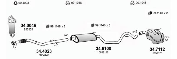 ART3553 Asso Exhaust system