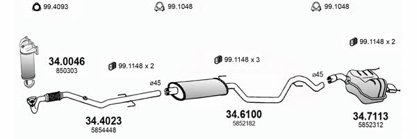 ART3554 Asso Exhaust system