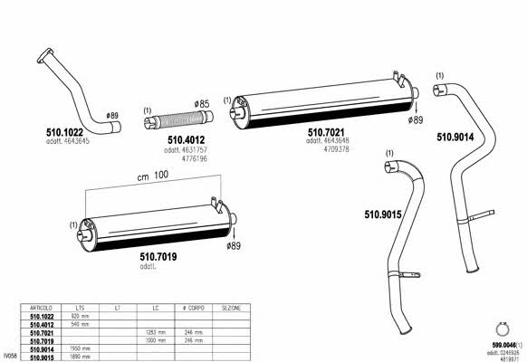  ARTTRUCK095 Exhaust system ARTTRUCK095