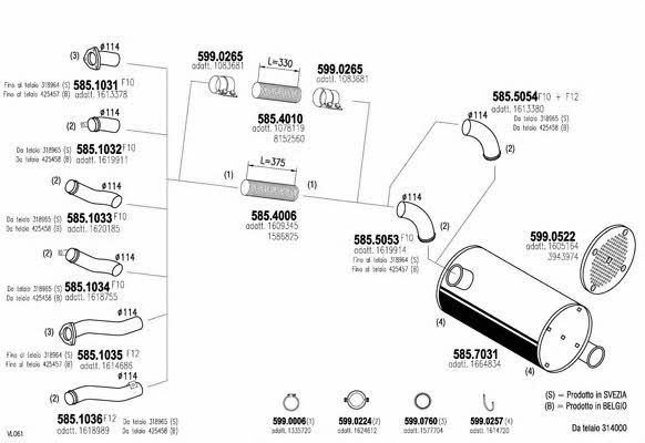  ARTTRUCK491 Exhaust system ARTTRUCK491