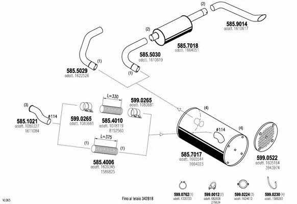  ARTTRUCK494 Exhaust system ARTTRUCK494