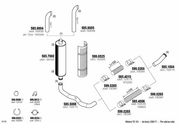  ARTTRUCK505 Exhaust system ARTTRUCK505