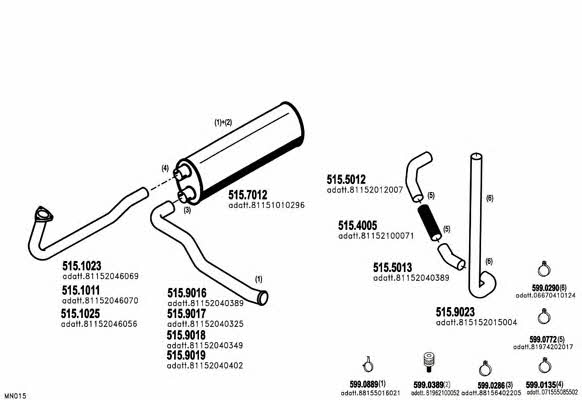  ARTTRUCK549 Exhaust system ARTTRUCK549