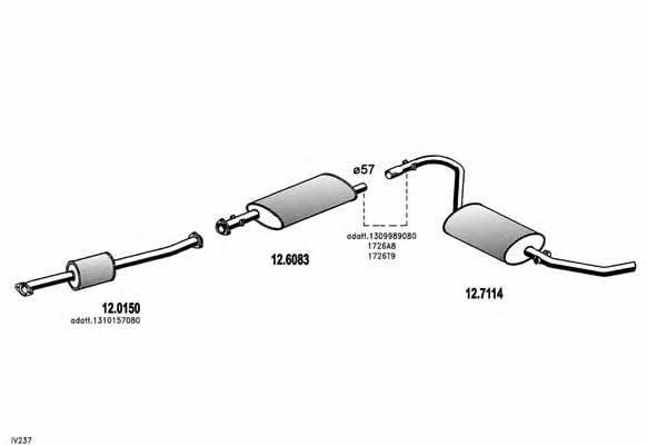 Asso ARTTRUCK575 Exhaust system ARTTRUCK575