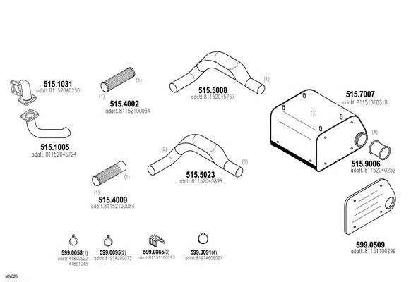  ARTTRUCK622 Exhaust system ARTTRUCK622