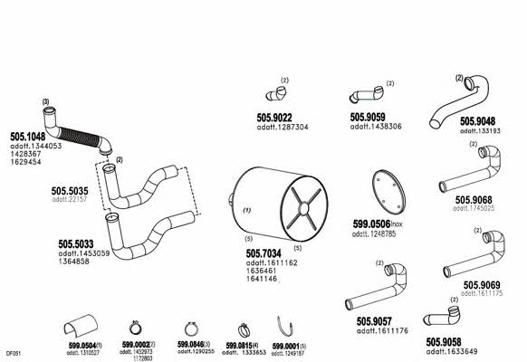  ARTTRUCK725 Exhaust system ARTTRUCK725