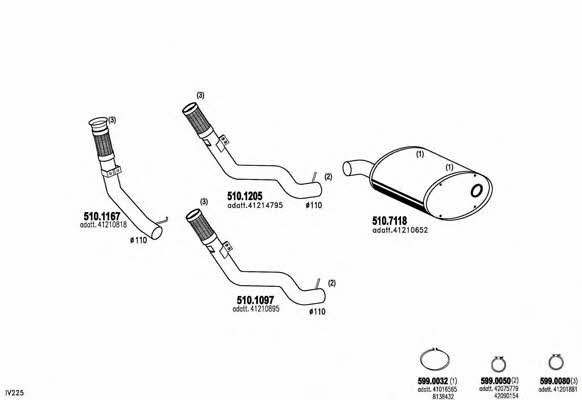 ARTTRUCK730 Asso Exhaust system