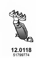 Catalyst exhaust Fiat Linea: 120118 Asso Catalytic Converter