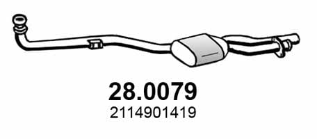 Asso 28.0079 Catalytic Converter 280079