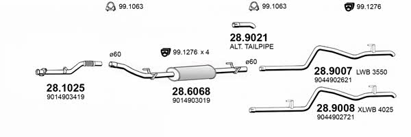 ART4198 Asso Exhaust system