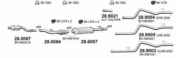  ART4167 Exhaust system ART4167