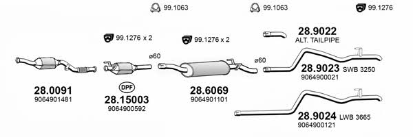  ART4161 Exhaust system ART4161