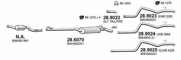 Asso ART4168 Exhaust system ART4168