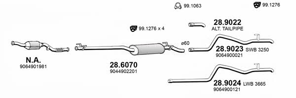  ART4160 Exhaust system ART4160