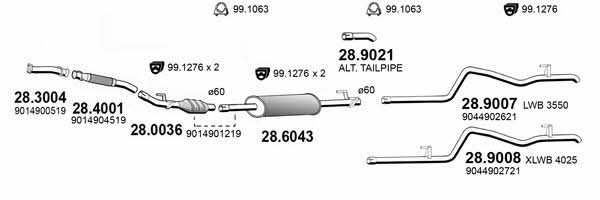  ART4191 Exhaust system ART4191