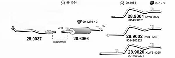  ART4165 Exhaust system ART4165