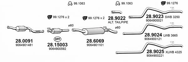 Asso ART4169 Exhaust system ART4169