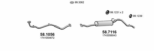 Asso ART4227 Exhaust system ART4227