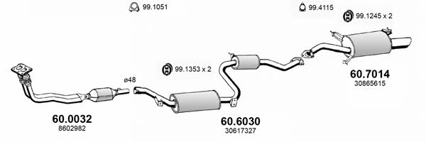 Asso ART4243 Exhaust system ART4243