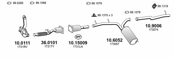 Asso ART4295 Exhaust system ART4295