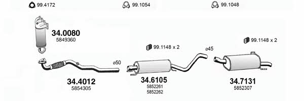 ART4343 Asso Exhaust system