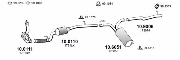 Asso ART4377 Exhaust system ART4377